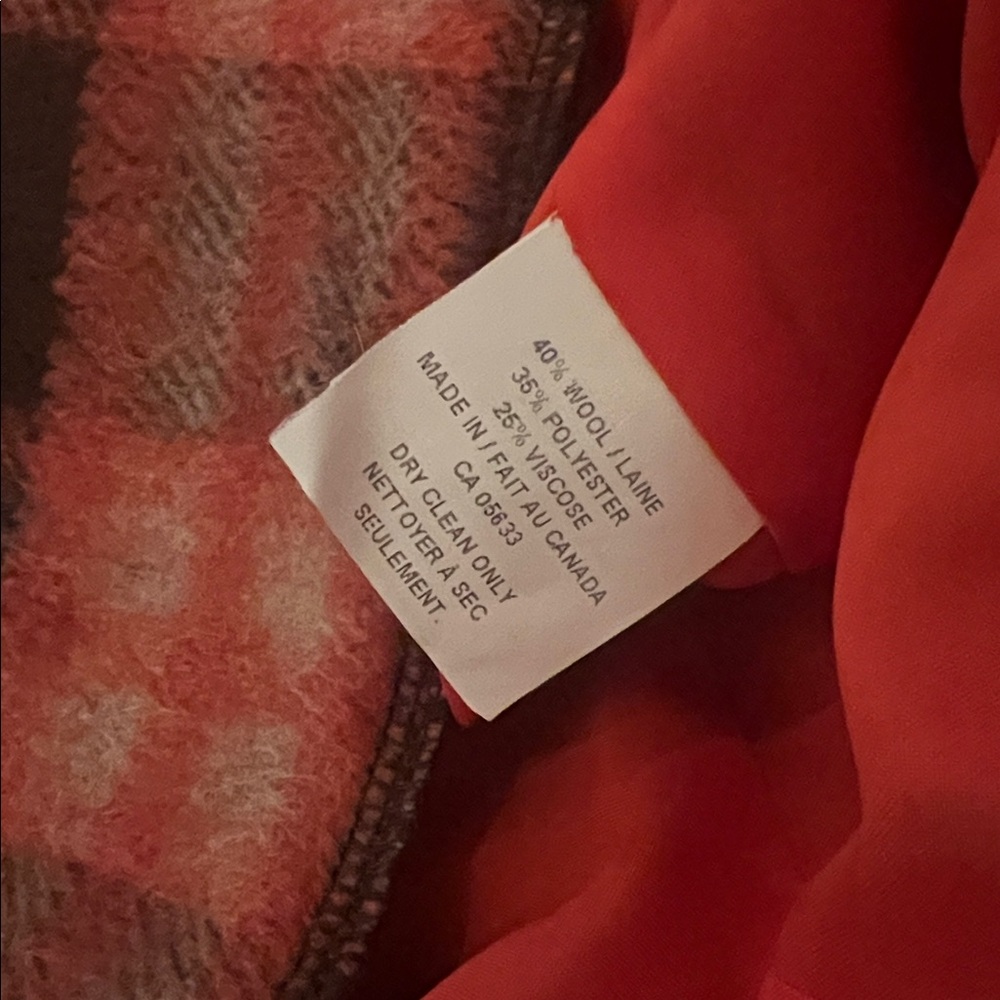 Vintage Robert Kitchen Wool Blend Plaid Women's Full Zip Jacket Coat - Picture 4 of 4